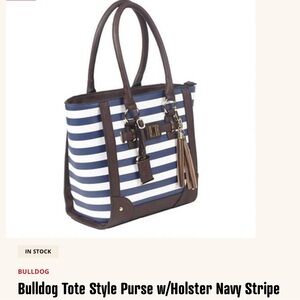 Navy Stripe Tote Bag